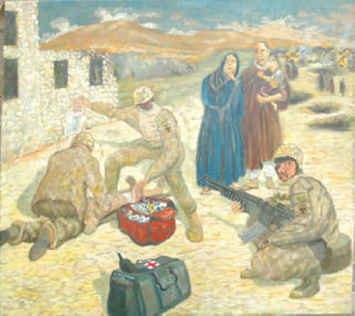 <b>After the Attack</b> - Oil on Linen Canvas